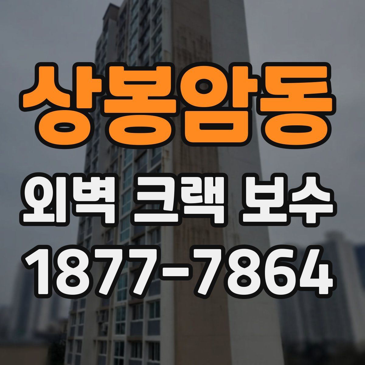 상봉암동 외벽 크랙 보수