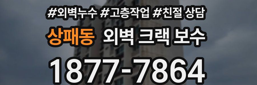 상패동 외벽 크랙 보수