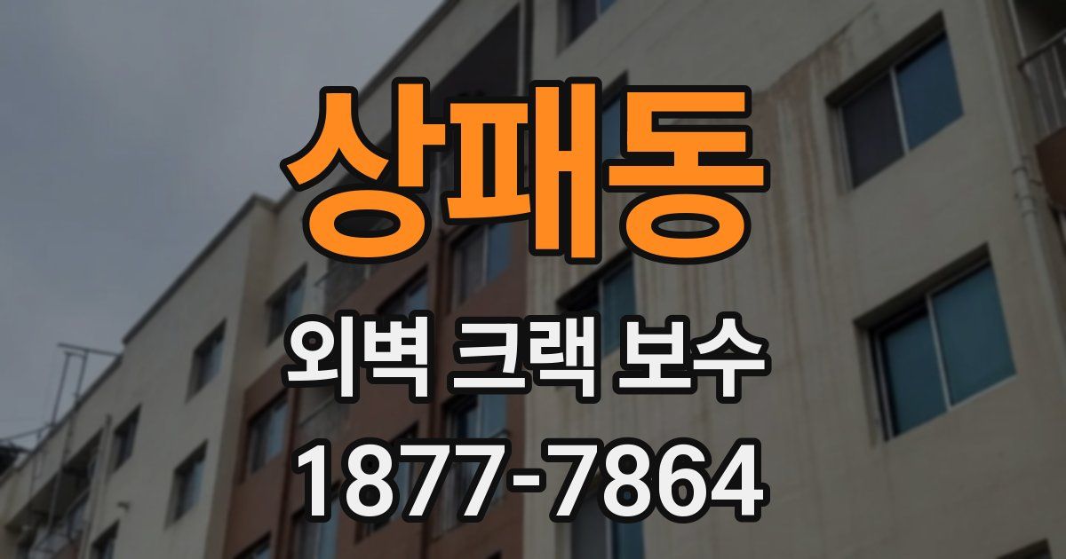 상패동 외벽 크랙 보수