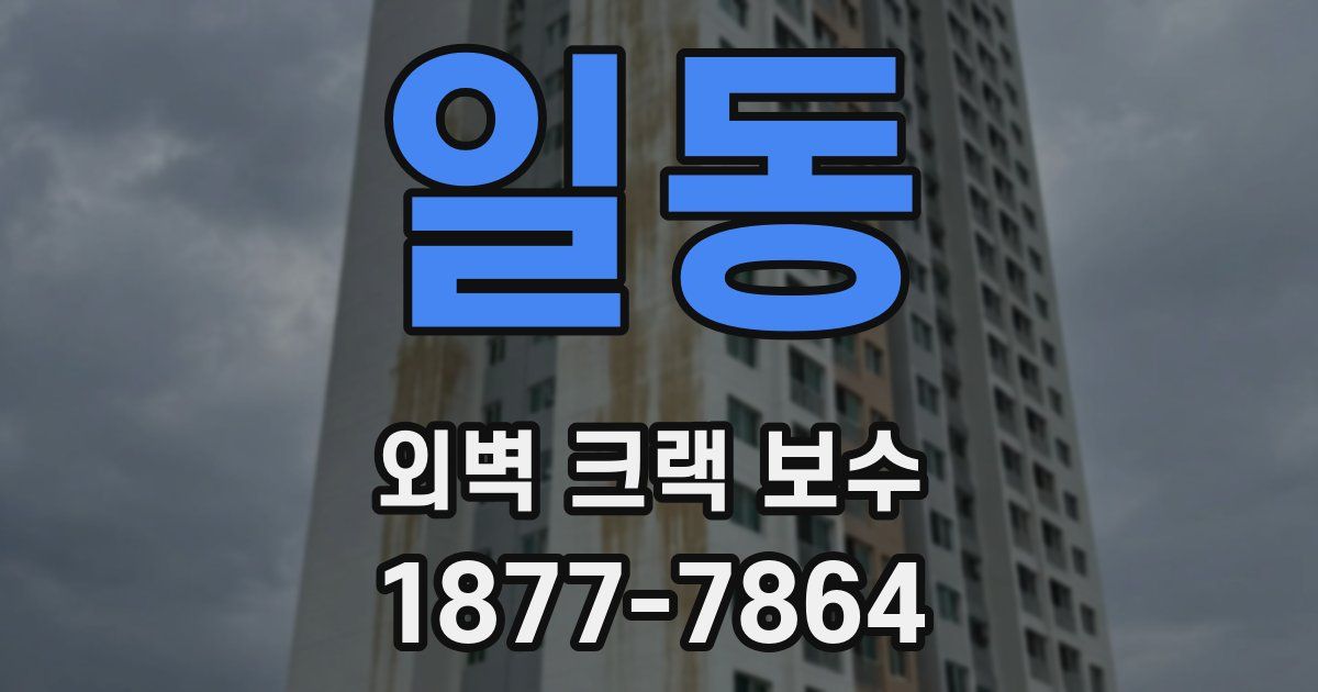일동 외벽 크랙 보수