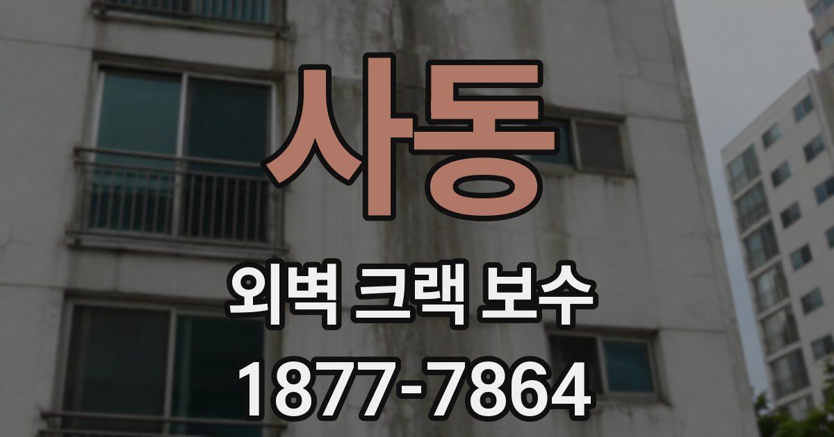 사동 외벽 크랙 보수