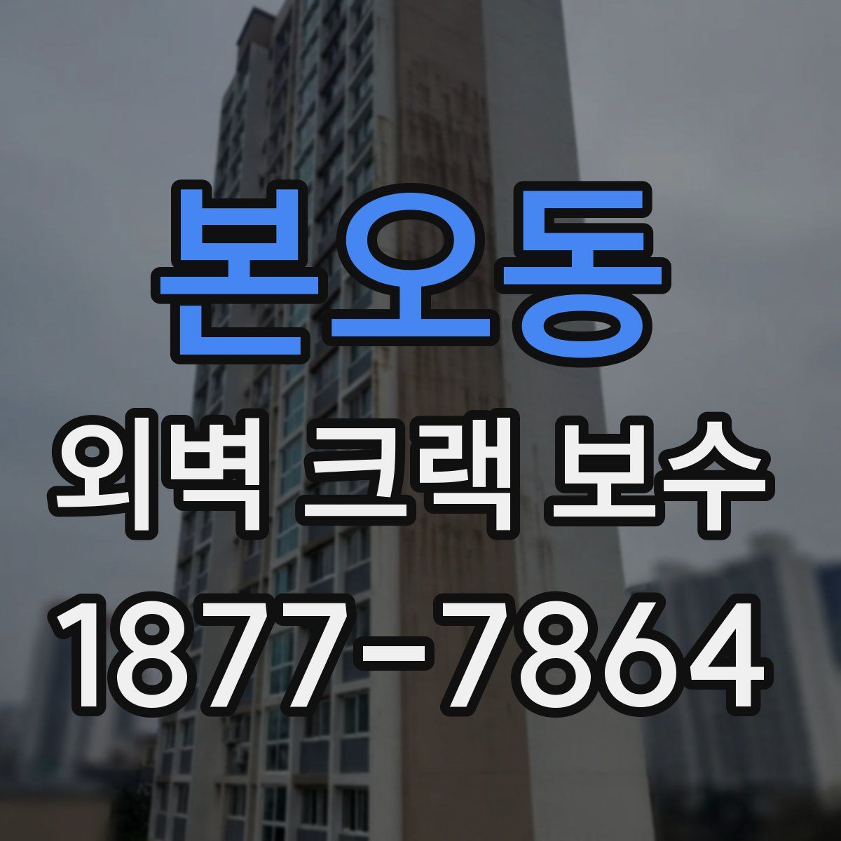 본오동 외벽 크랙 보수
