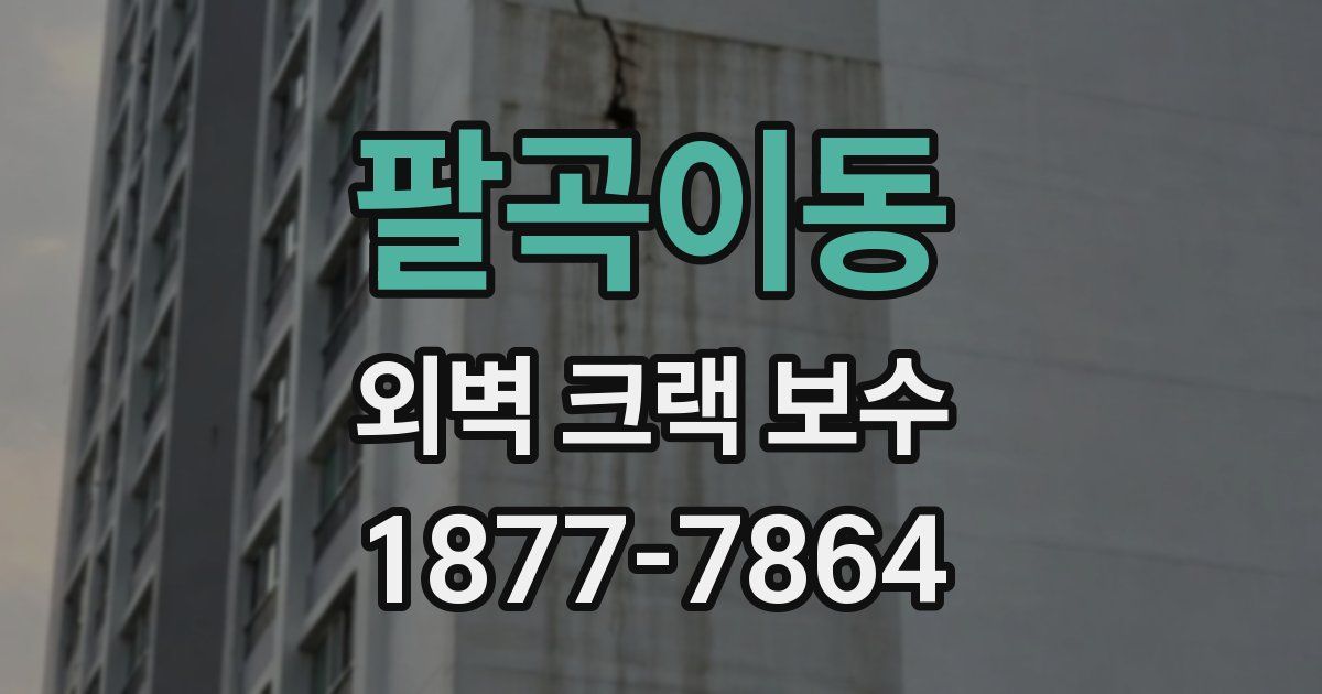 팔곡이동 외벽 크랙 보수