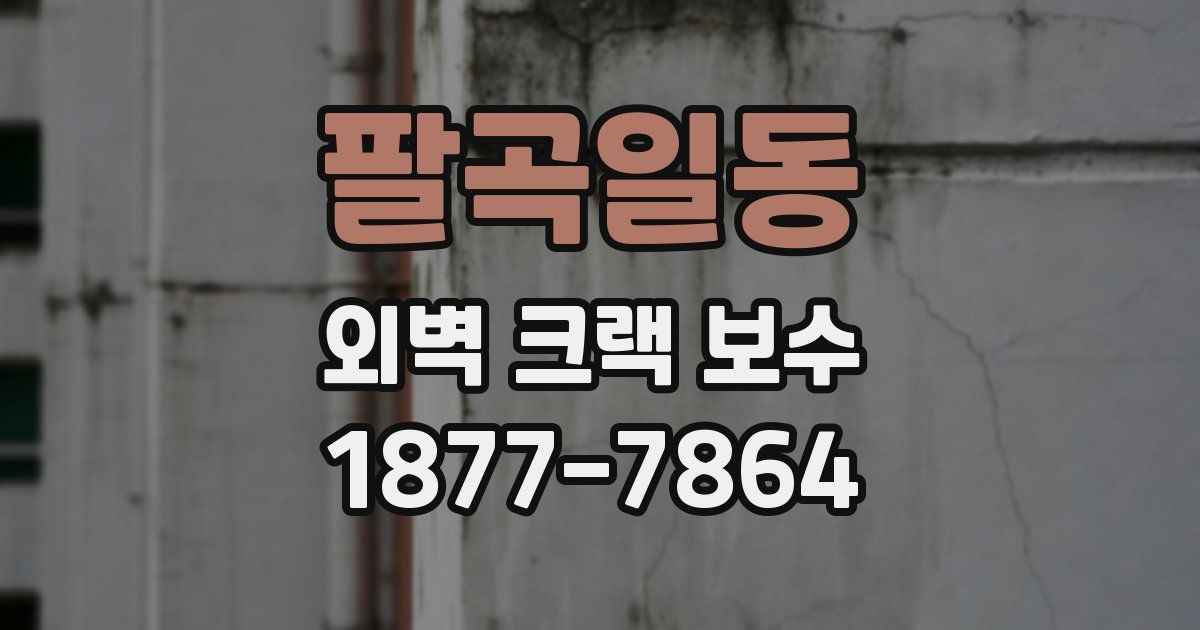 팔곡일동 외벽 크랙 보수