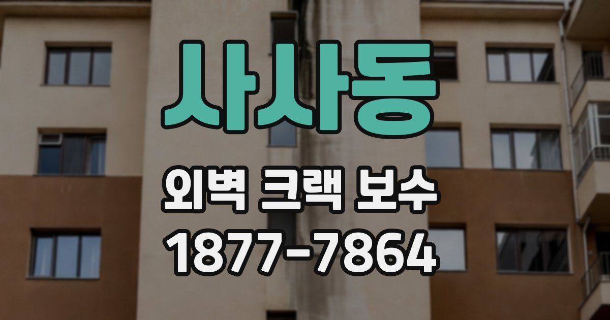 사사동 외벽 크랙 보수