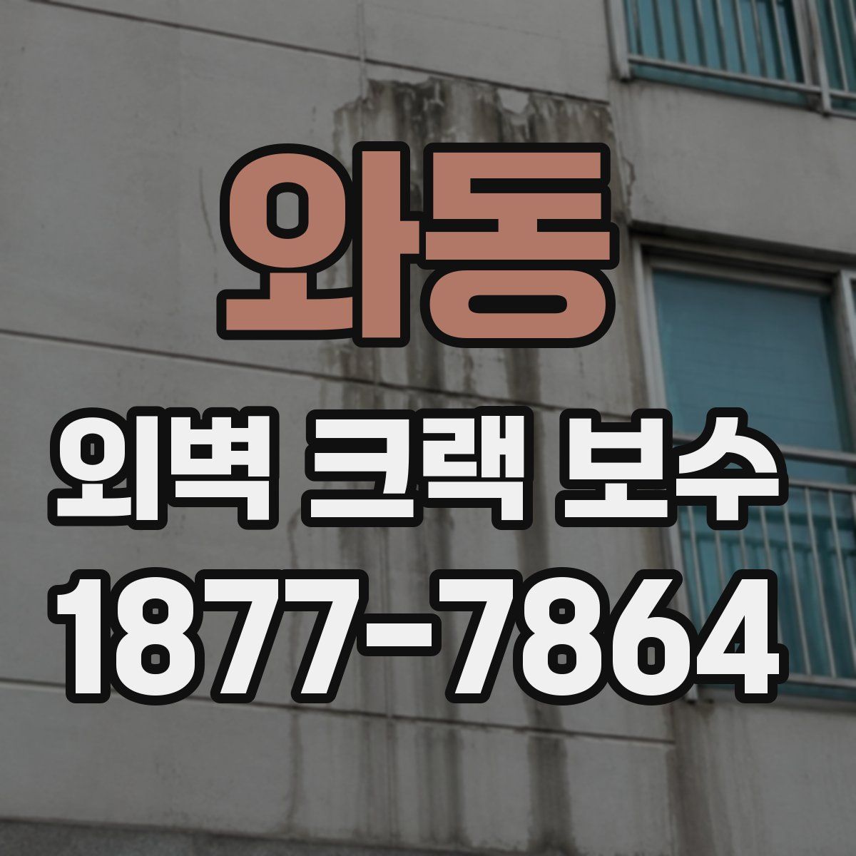 와동 외벽 크랙 보수
