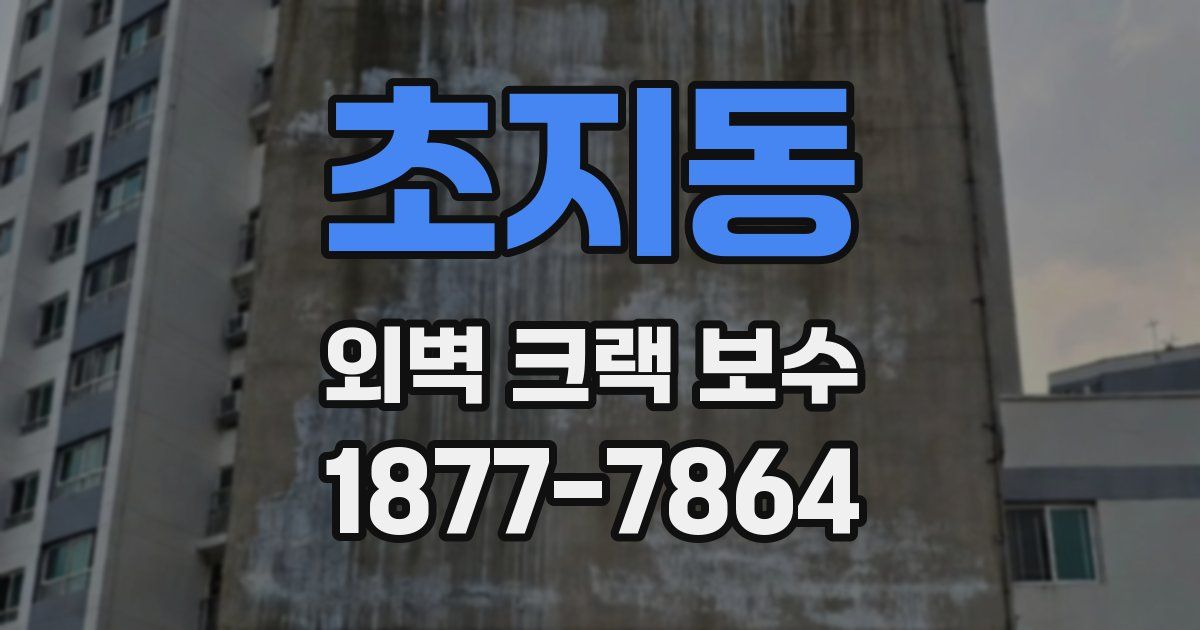 초지동 외벽 크랙 보수