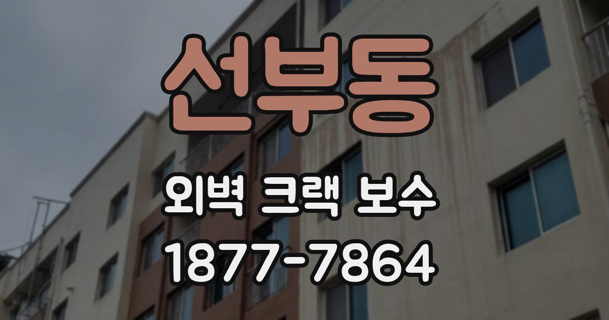 선부동 외벽 크랙 보수