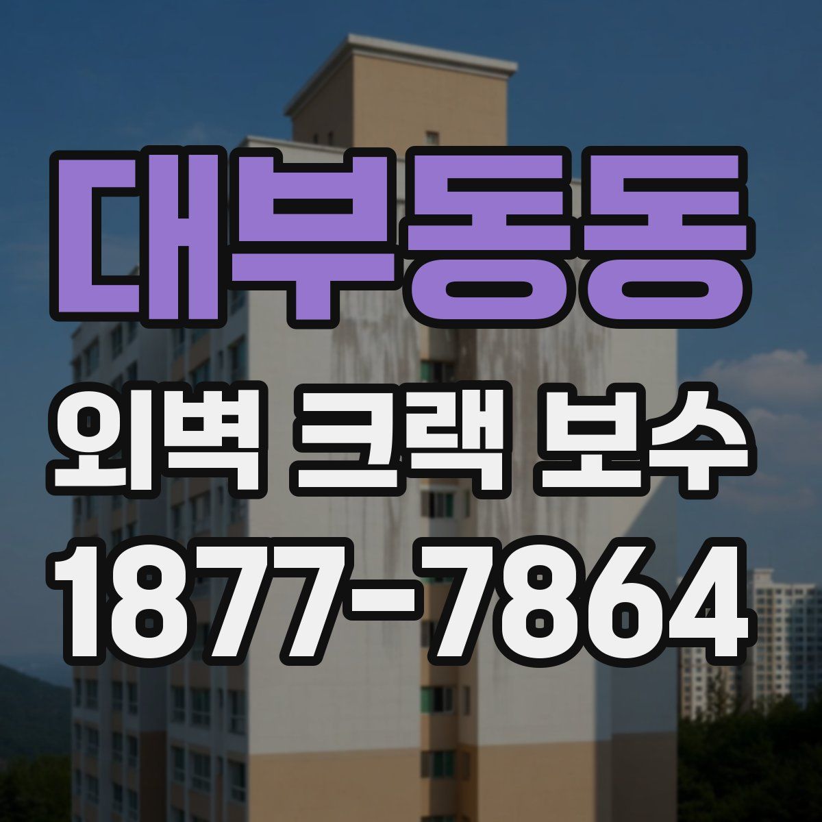 대부동동 외벽 크랙 보수
