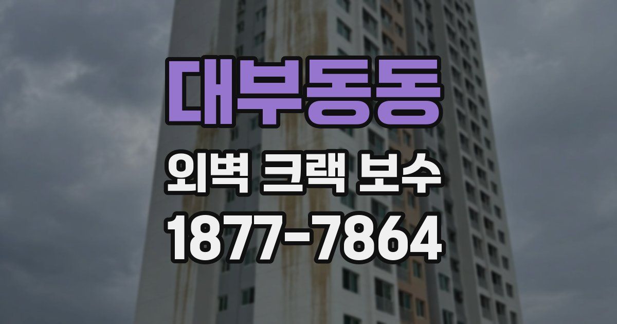 대부동동 외벽 크랙 보수