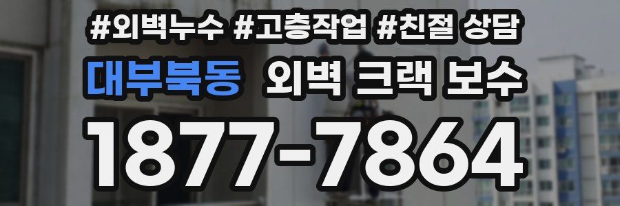 대부북동 외벽 크랙 보수