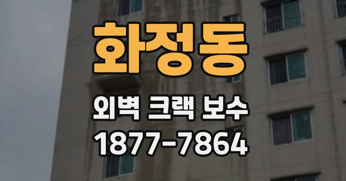 화정동 외벽 크랙 보수