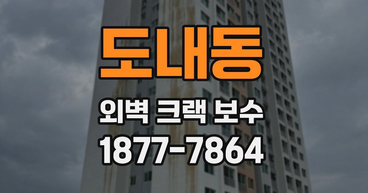 도내동 외벽 크랙 보수