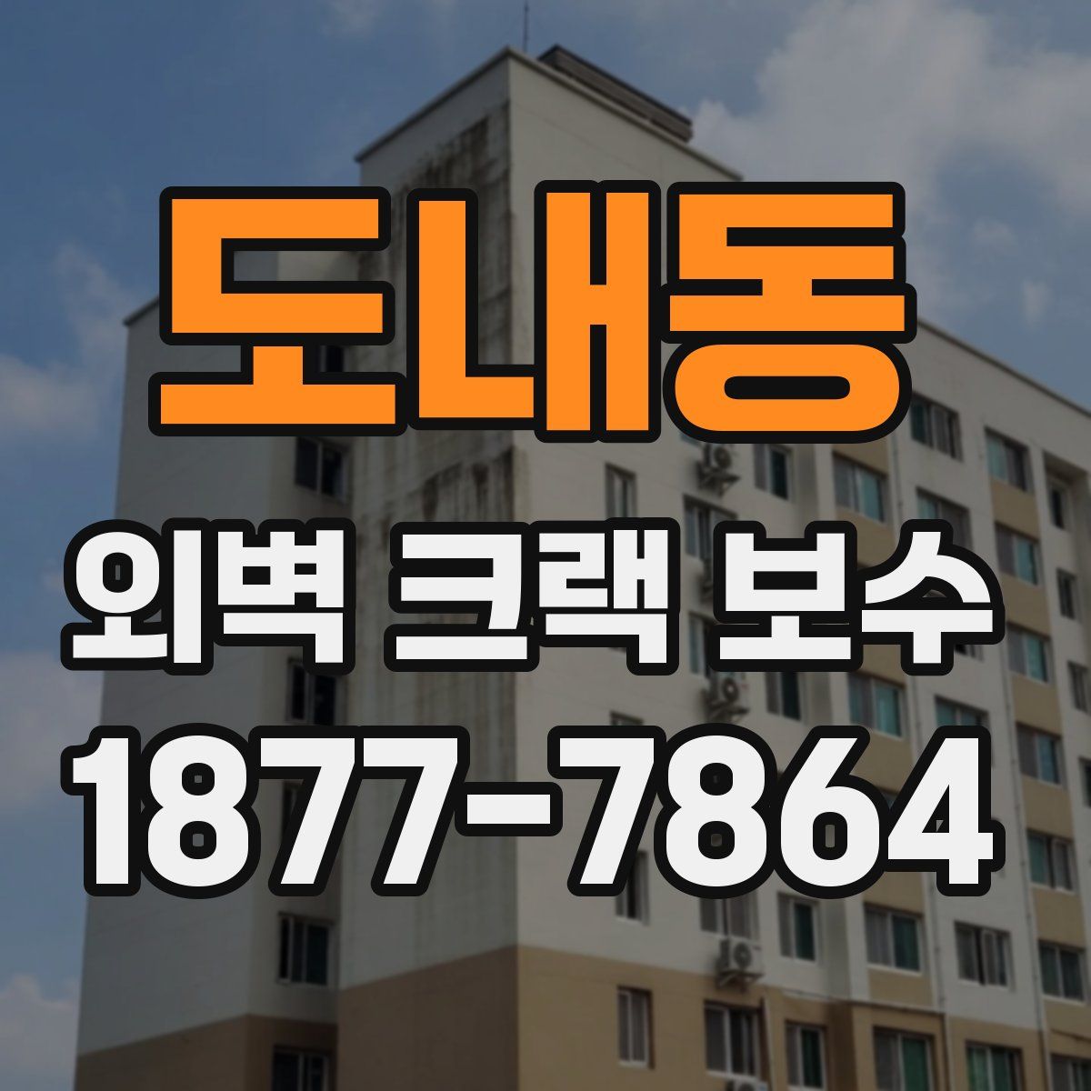 도내동 외벽 크랙 보수