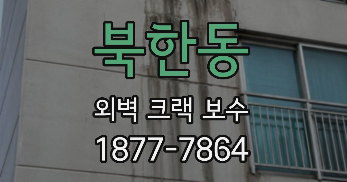 북한동 외벽 크랙 보수