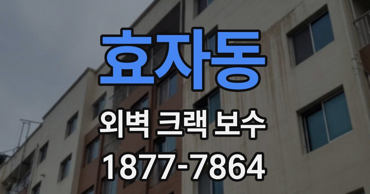 효자동 외벽 크랙 보수