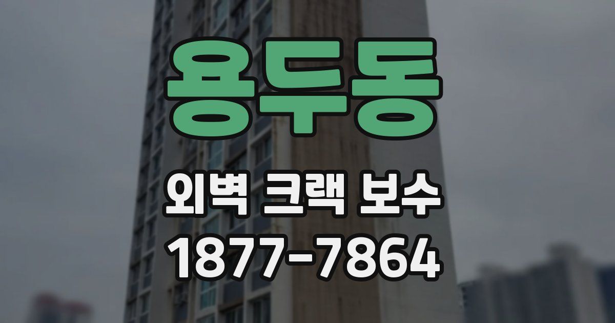 용두동 외벽 크랙 보수