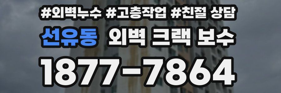 선유동 외벽 크랙 보수