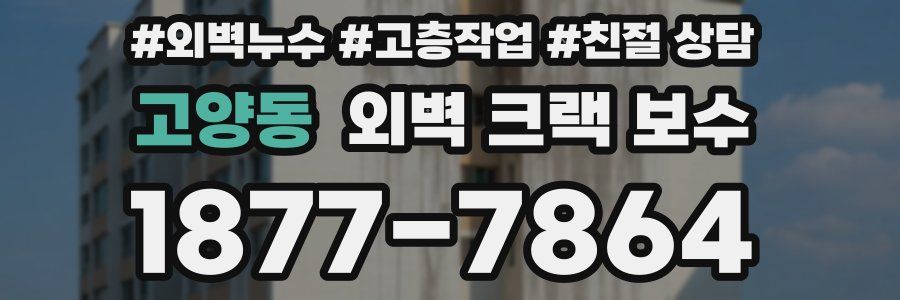 고양동 외벽 크랙 보수