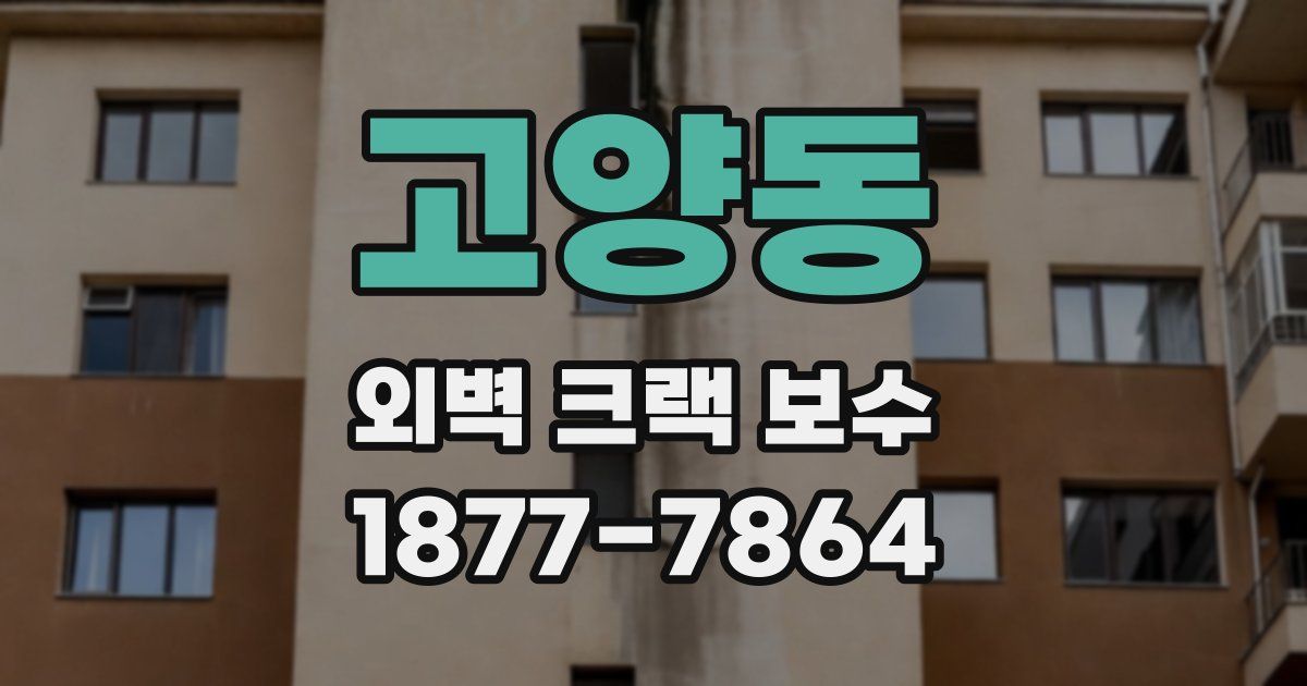 고양동 외벽 크랙 보수