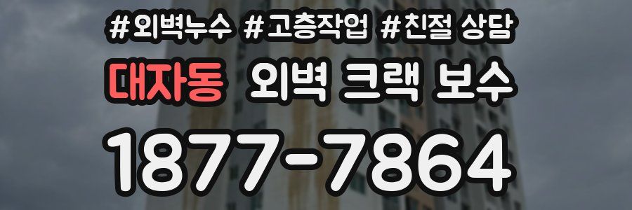 대자동 외벽 크랙 보수