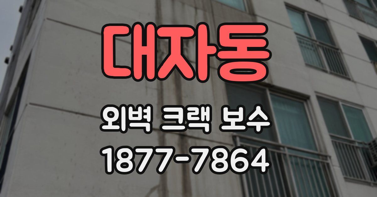 대자동 외벽 크랙 보수