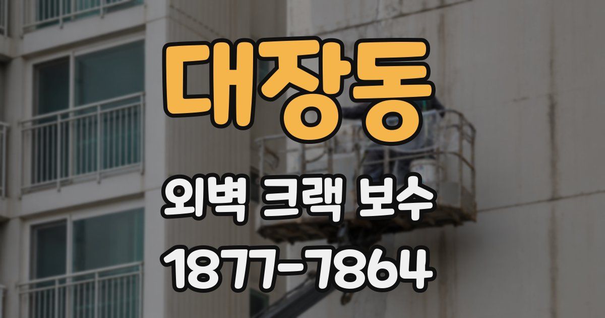 대장동 외벽 크랙 보수
