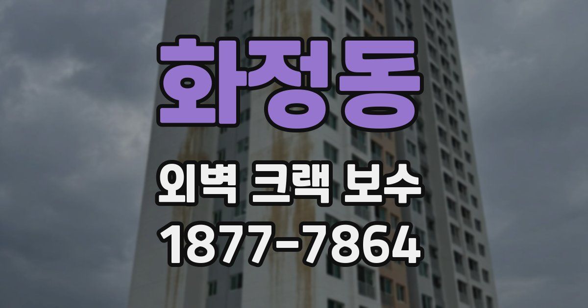 화정동 외벽 크랙 보수