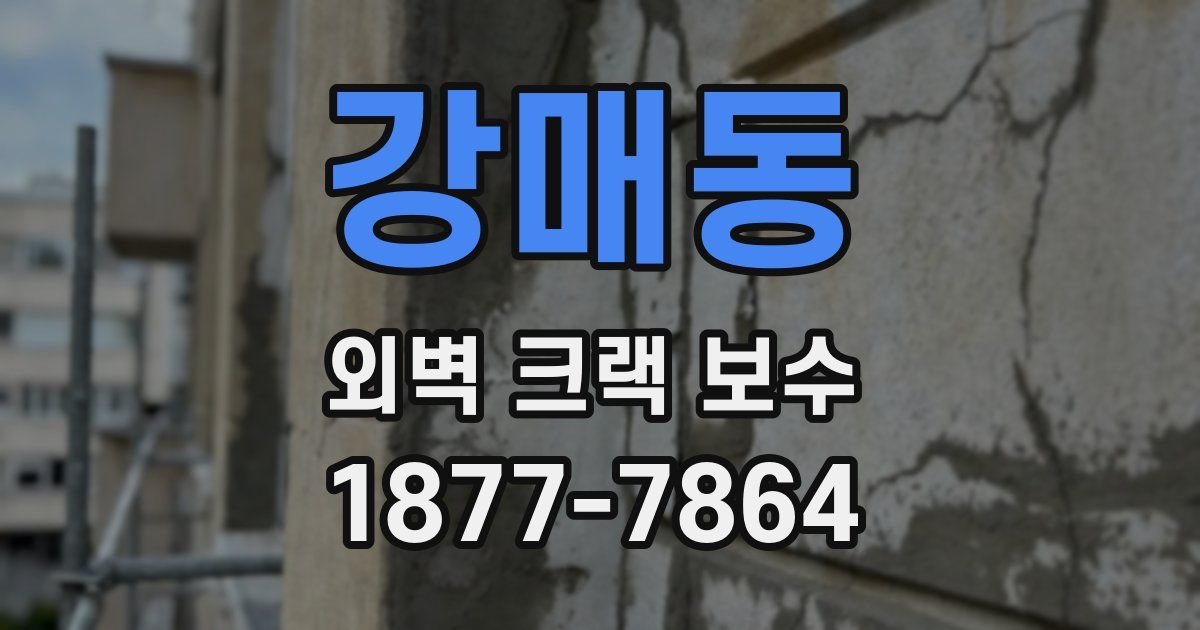 강매동 외벽 크랙 보수