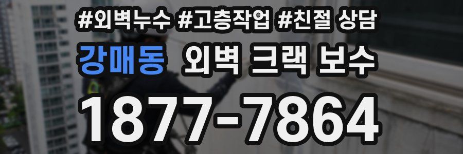 강매동 외벽 크랙 보수