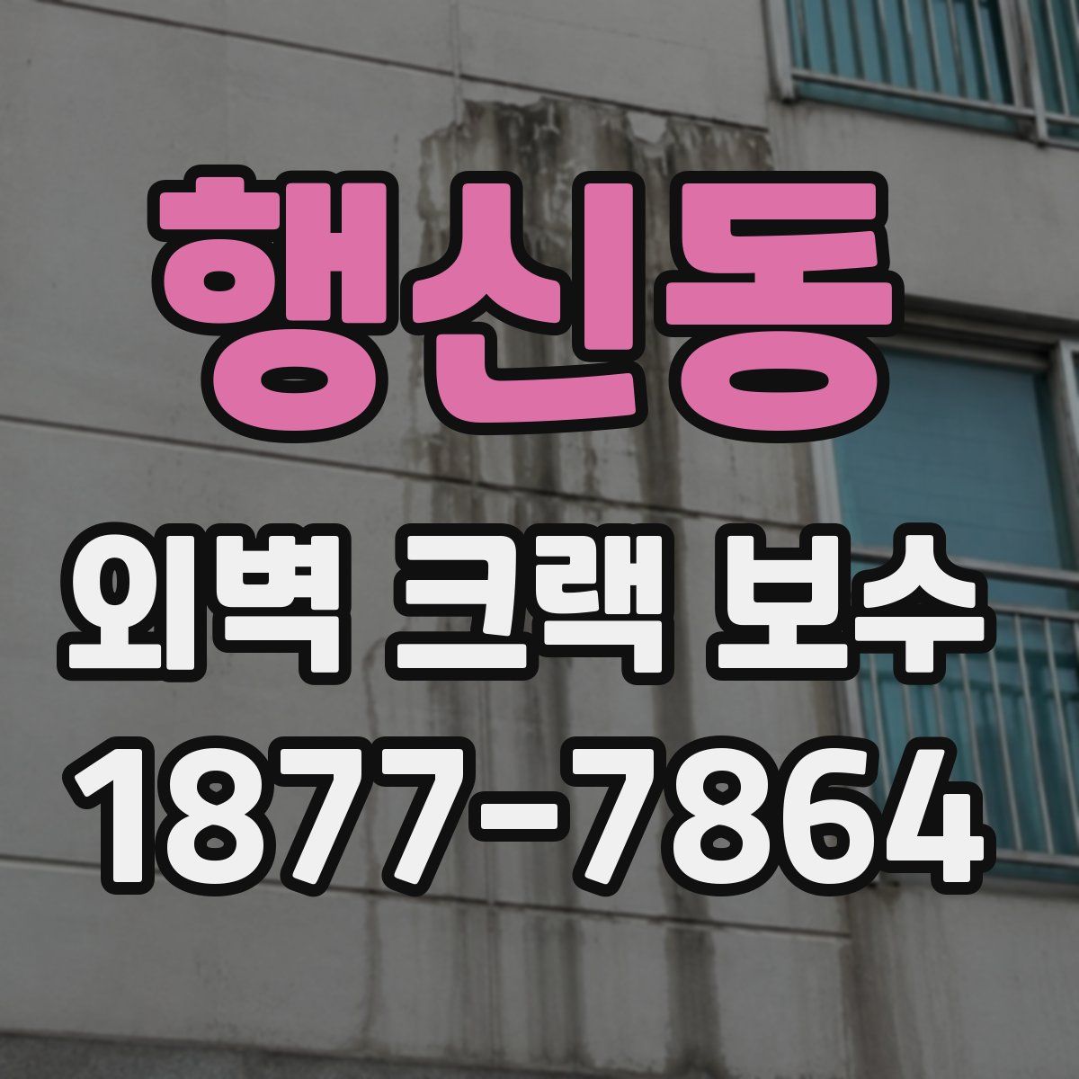 행신동 외벽 크랙 보수