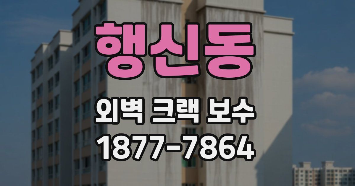 행신동 외벽 크랙 보수
