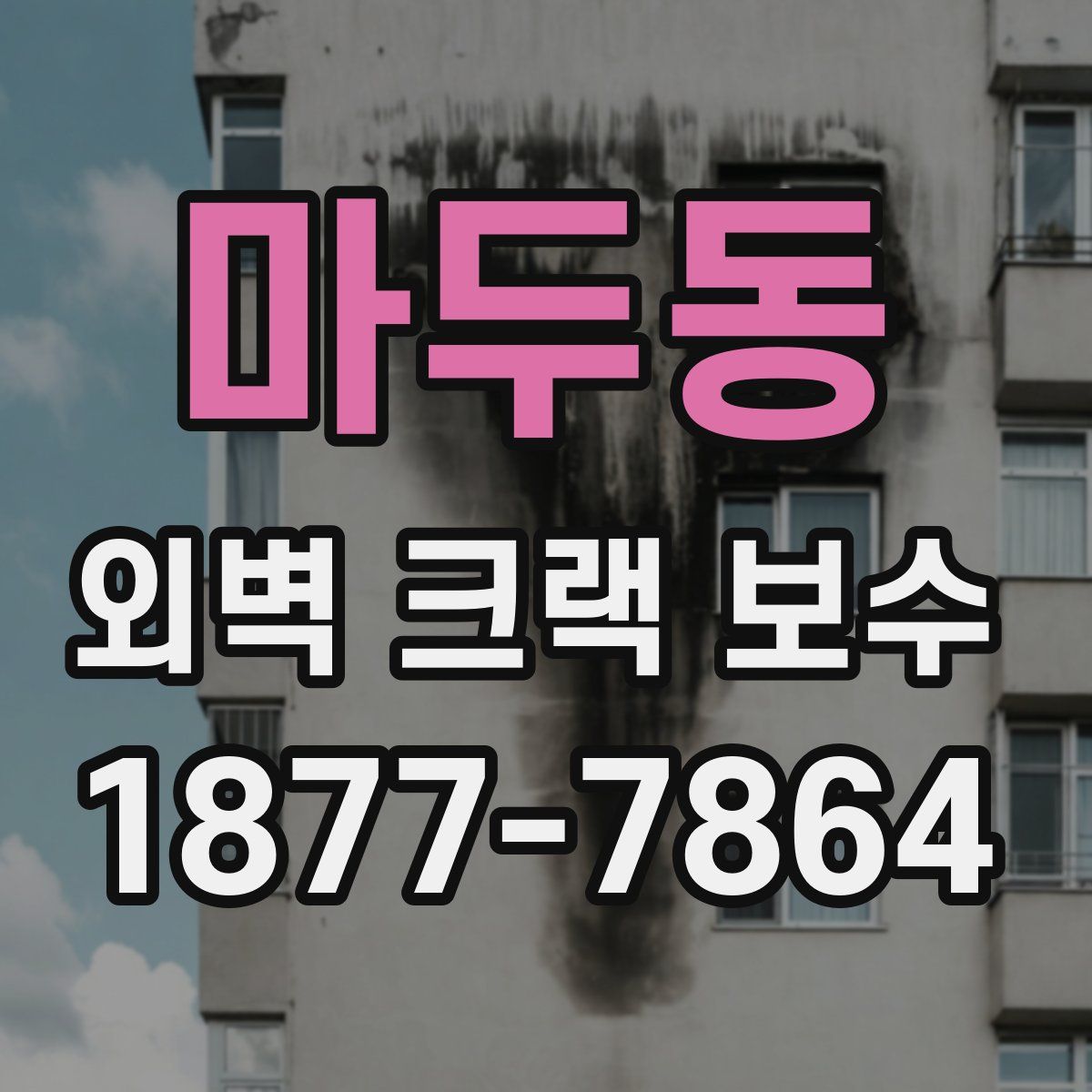 마두동 외벽 크랙 보수