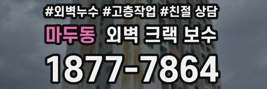 마두동 외벽 크랙 보수