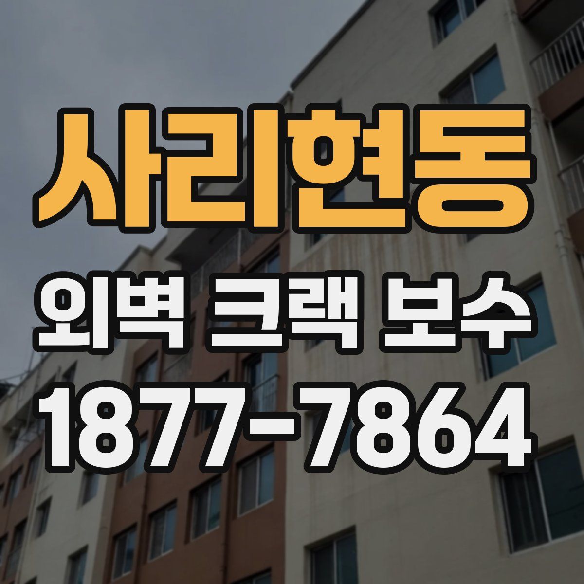 사리현동 외벽 크랙 보수