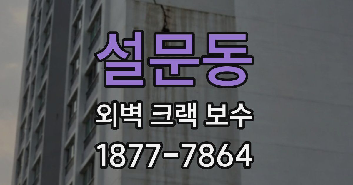 설문동 외벽 크랙 보수