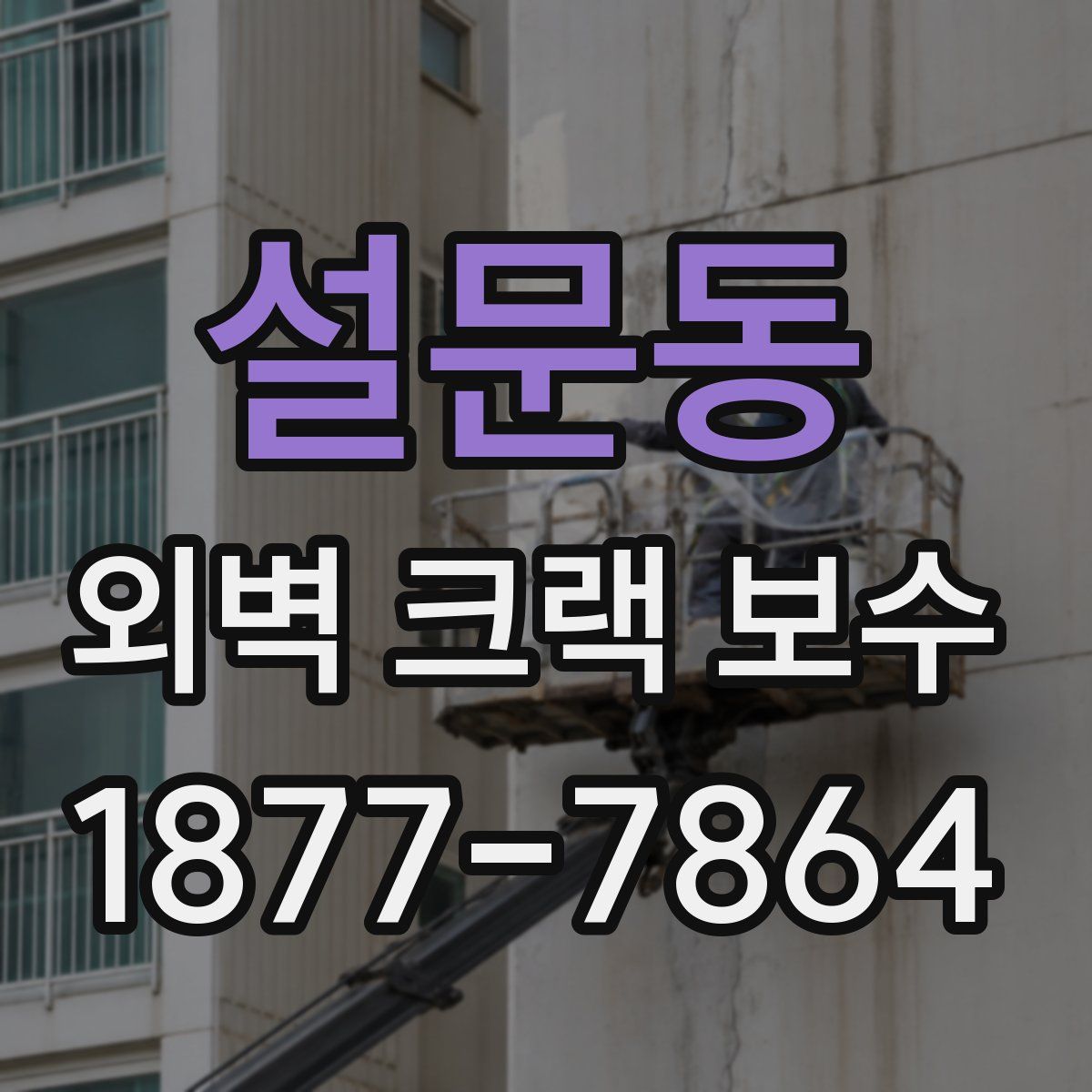 설문동 외벽 크랙 보수