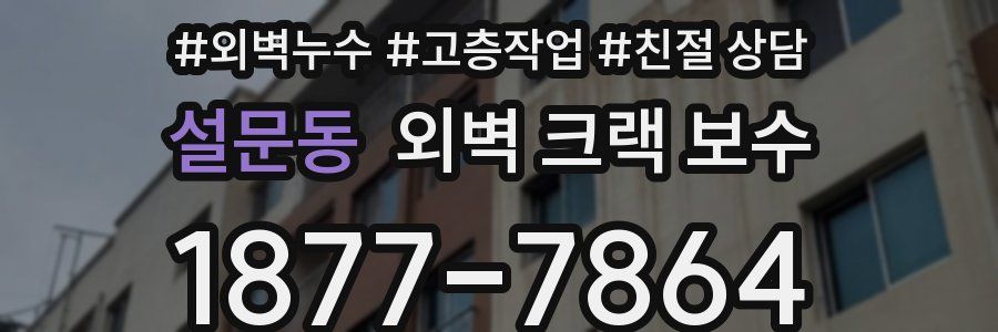 설문동 외벽 크랙 보수