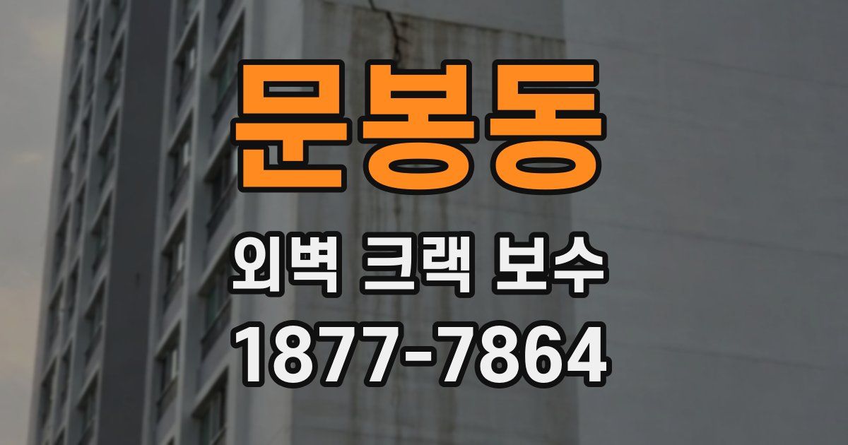 문봉동 외벽 크랙 보수
