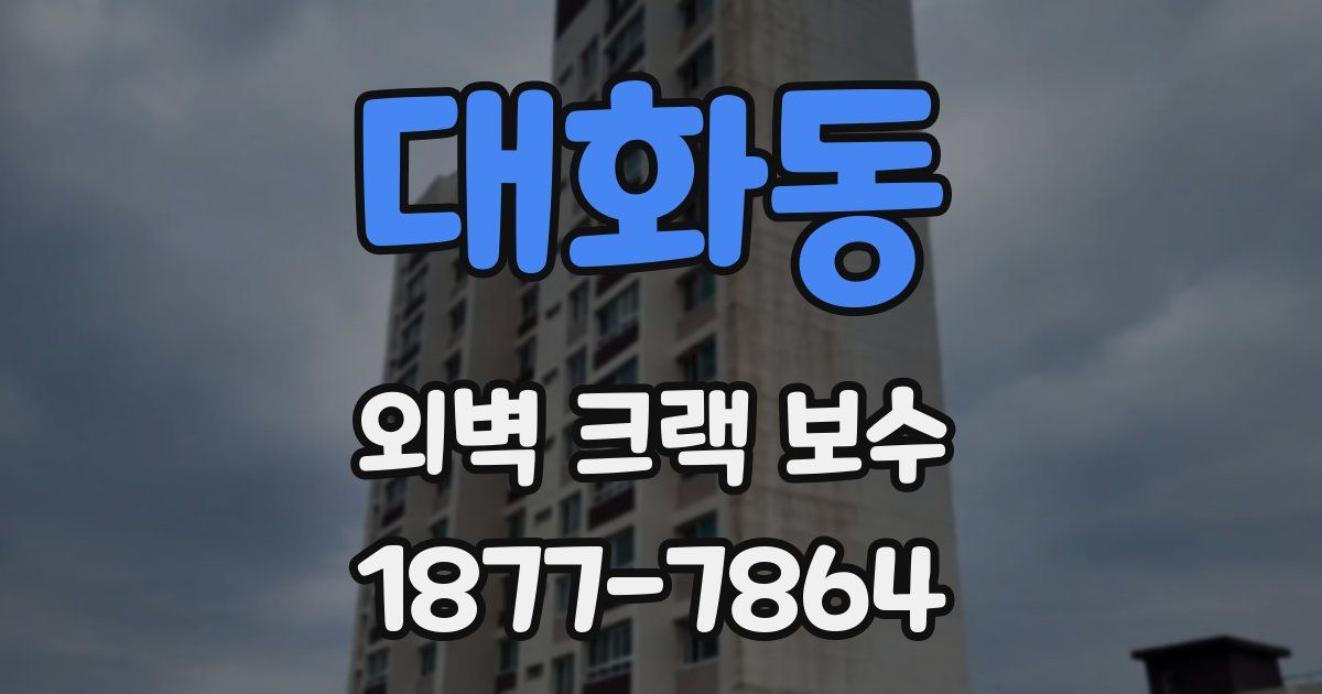 대화동 외벽 크랙 보수