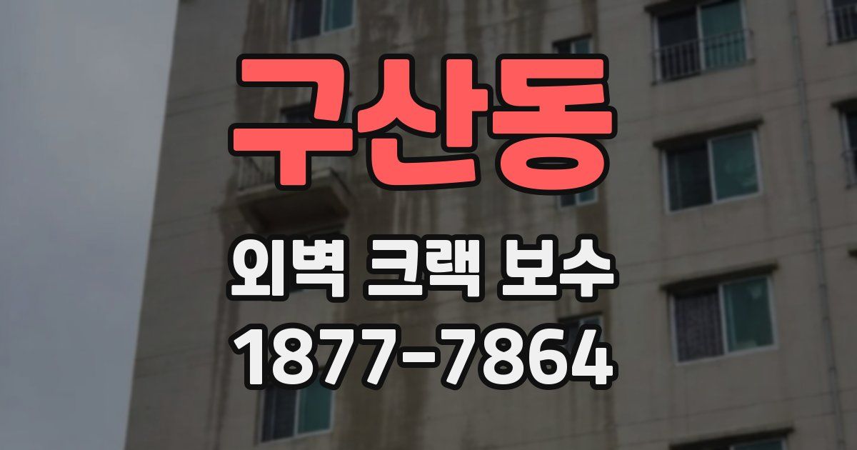 구산동 외벽 크랙 보수