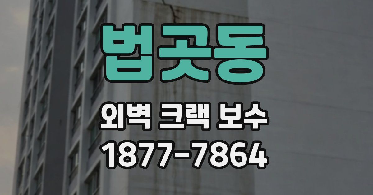 법곳동 외벽 크랙 보수
