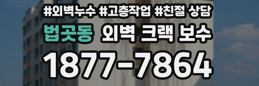 법곳동 외벽 크랙 보수