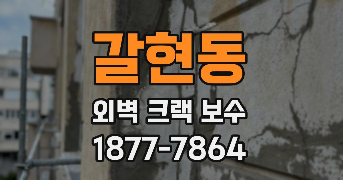 갈현동 외벽 크랙 보수
