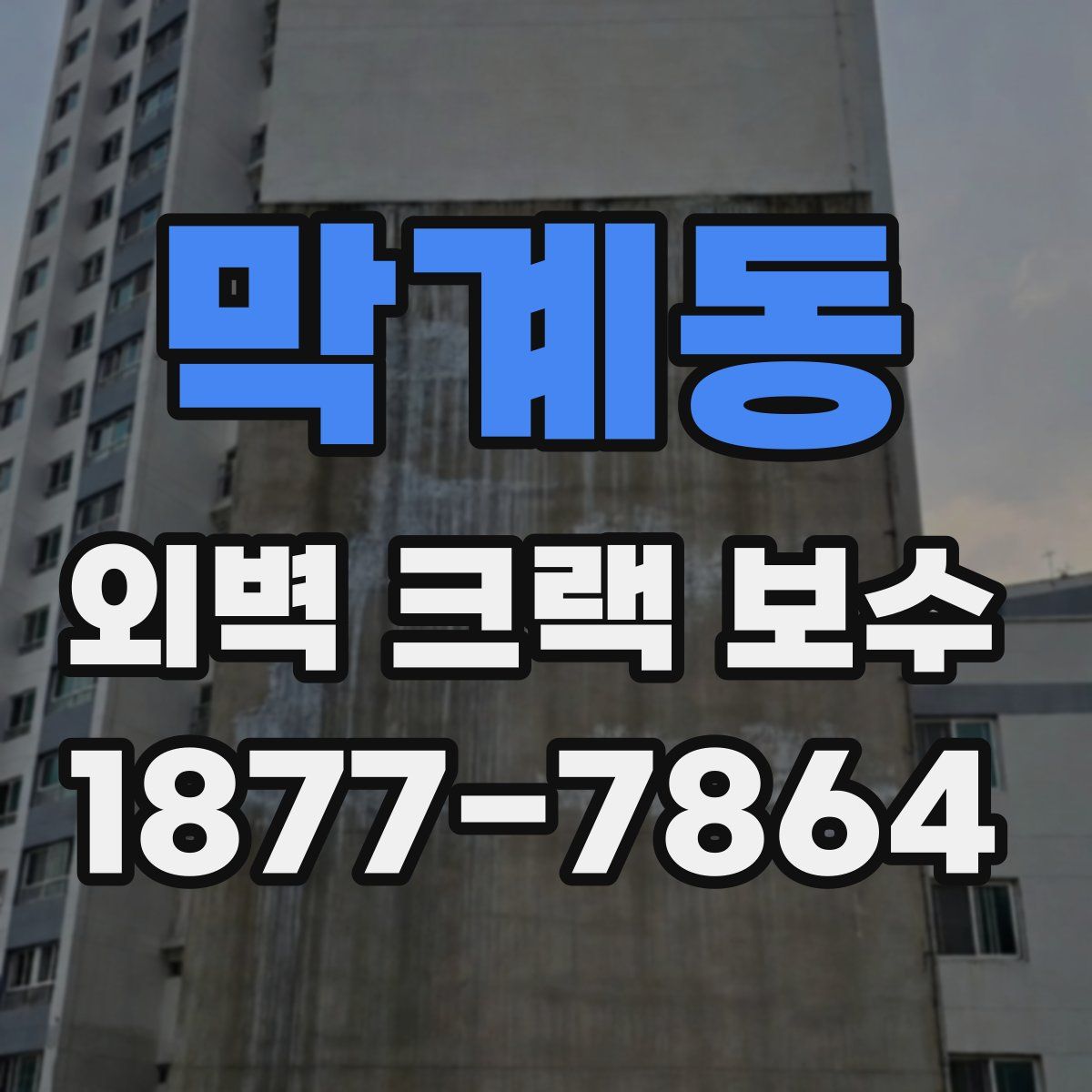 막계동 외벽 크랙 보수