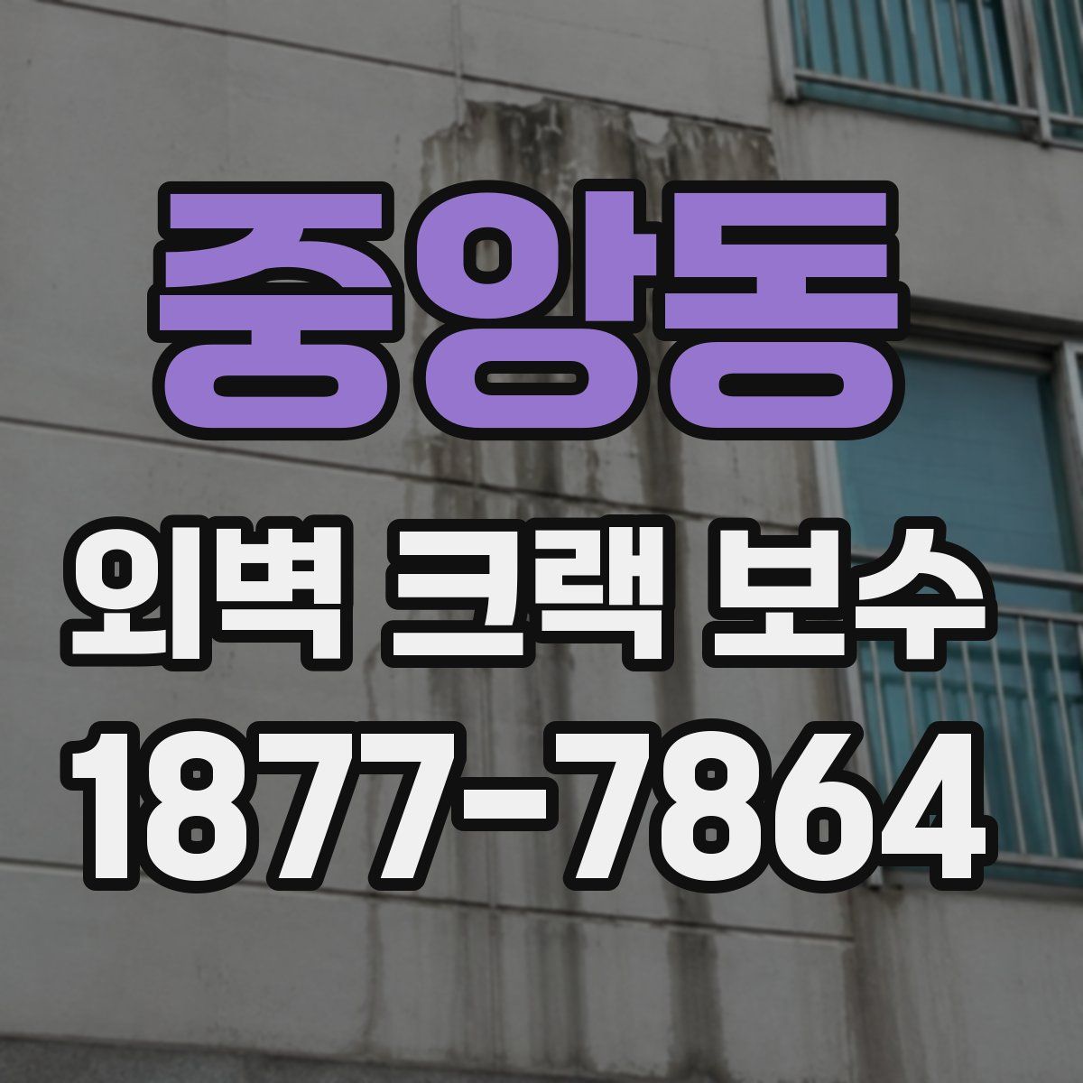 중앙동 외벽 크랙 보수