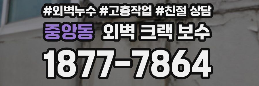 중앙동 외벽 크랙 보수