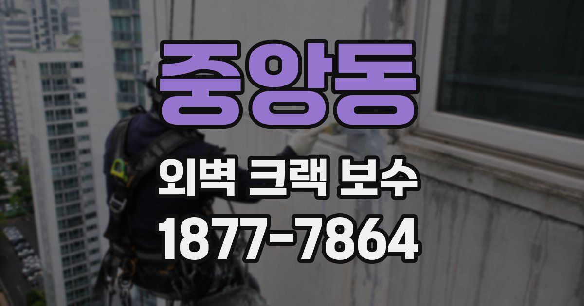 중앙동 외벽 크랙 보수