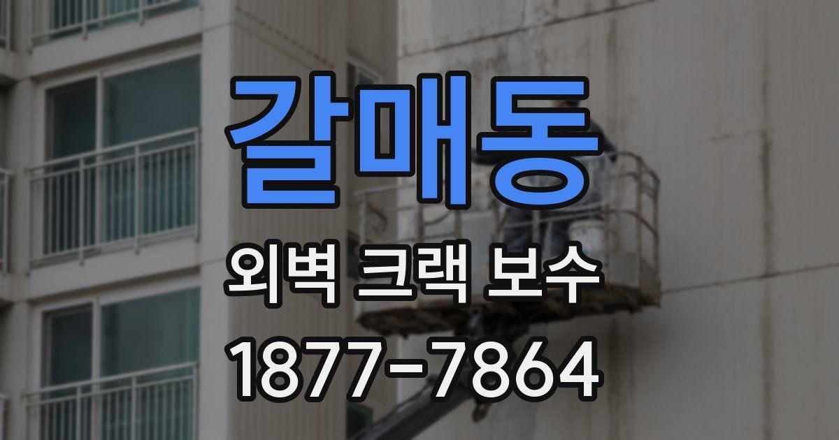 갈매동 외벽 크랙 보수
