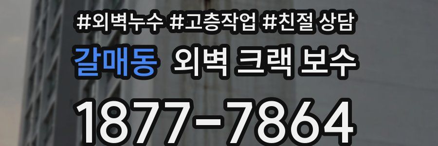 갈매동 외벽 크랙 보수